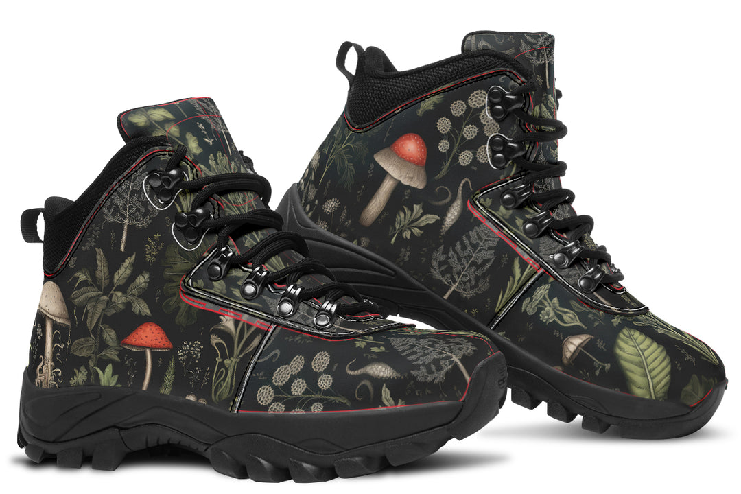 Foraging Outdoor Boots - Water Resistant Vegan Leather Trekking Shoes with Durable Soles