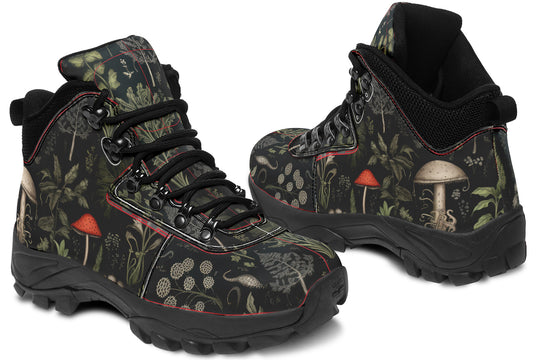 Foraging Outdoor Boots - Water Resistant Vegan Leather Trekking Shoes with Durable Soles