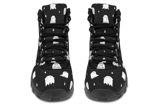 Ghost Party Outdoor Boots - Water Resistant Vegan Leather Trekking Shoes with Durable Soles