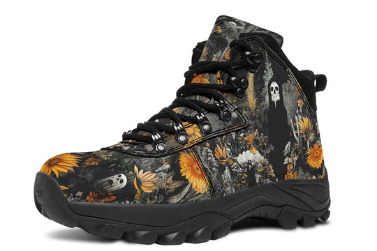 Grim’s Harvest Outdoor Boots - Water Resistant Vegan Leather Trekking Shoes with Durable Soles