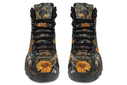 Grim’s Harvest Outdoor Boots - Water Resistant Vegan Leather Trekking Shoes with Durable Soles