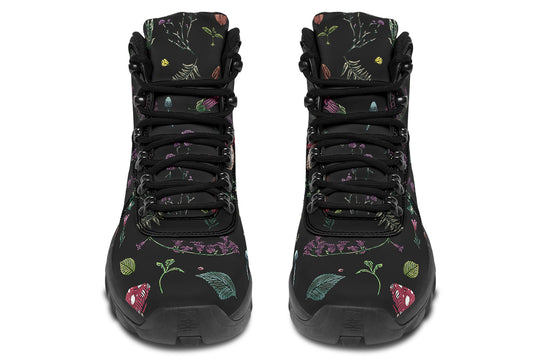 Herbology Outdoor Boots - Water Resistant Vegan Leather Trekking Shoes with Durable Soles