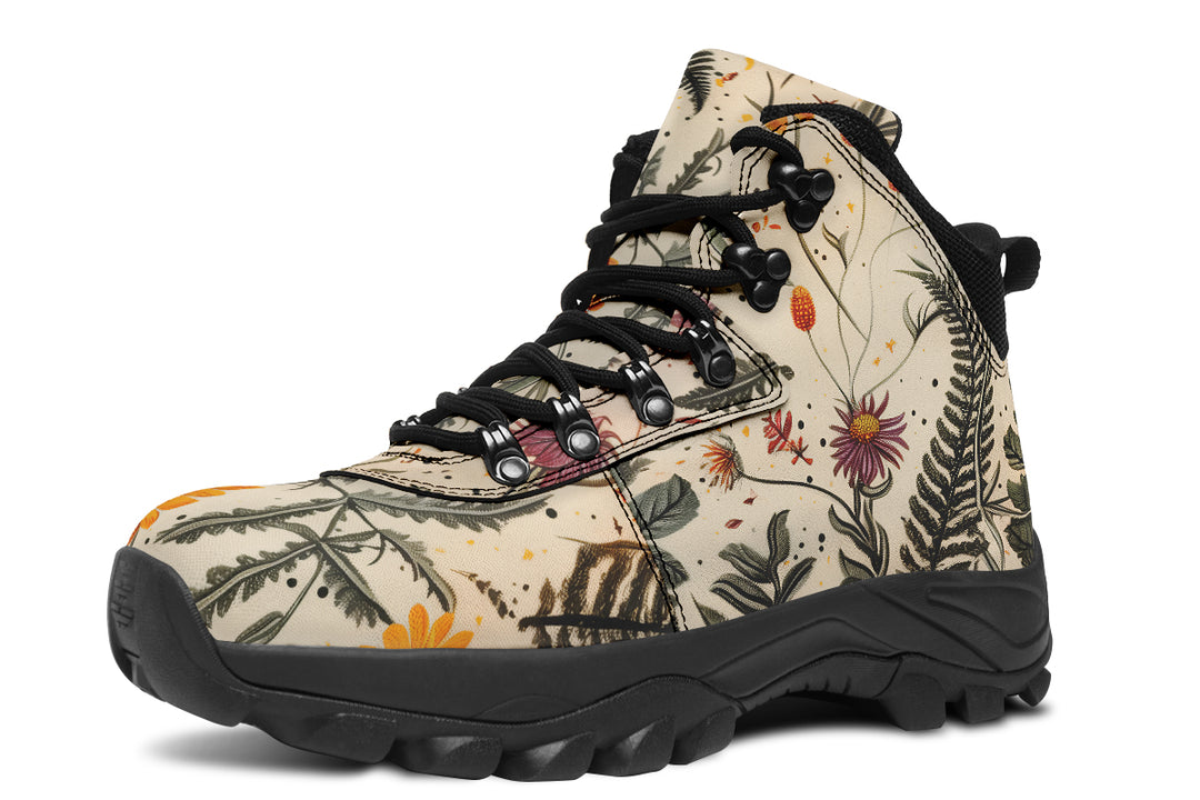 Midsummer Outdoor Boots - Water Resistant Vegan Leather Trekking Shoes with Durable Soles