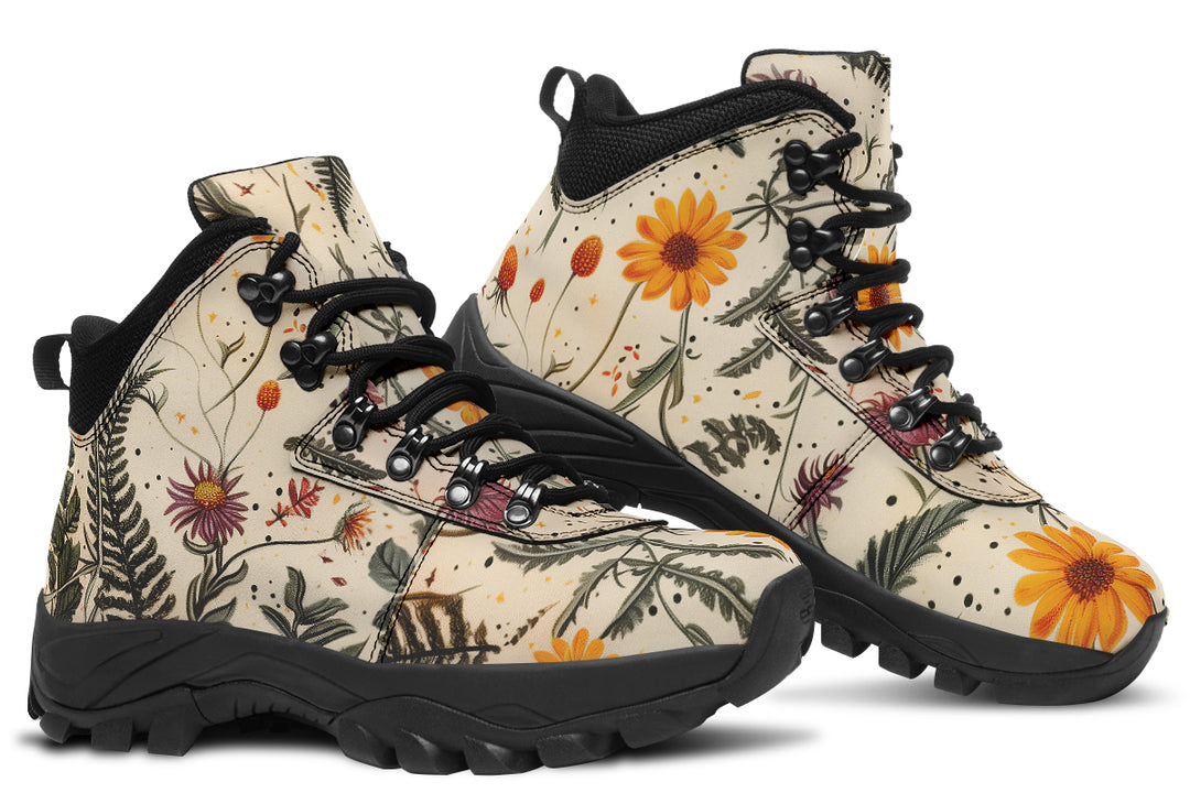 Midsummer Outdoor Boots - Water Resistant Vegan Leather Trekking Shoes with Durable Soles