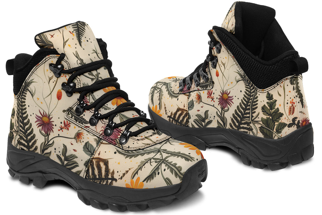 Midsummer Outdoor Boots - Water Resistant Vegan Leather Trekking Shoes with Durable Soles