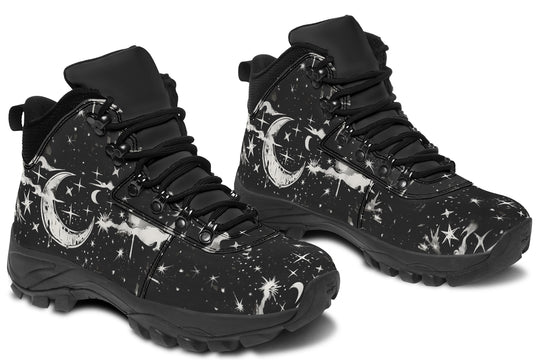 Nightfall Outdoor Boots - Water Resistant Vegan Leather Trekking Shoes with Durable Soles