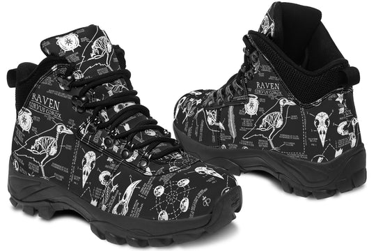 Raven Study Outdoor Boots - Water Resistant Vegan Leather Trekking Shoes with Durable Soles