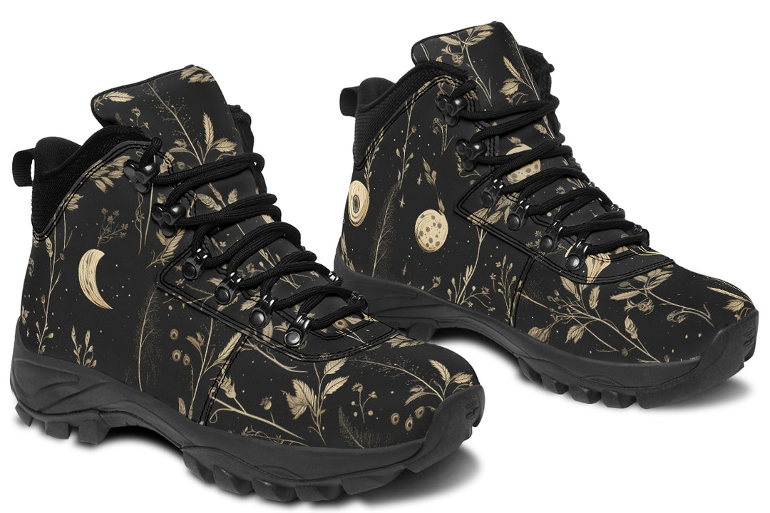 Twilight Garden Outdoor Boots - Water Resistant Vegan Leather Trekking Shoes with Durable Soles