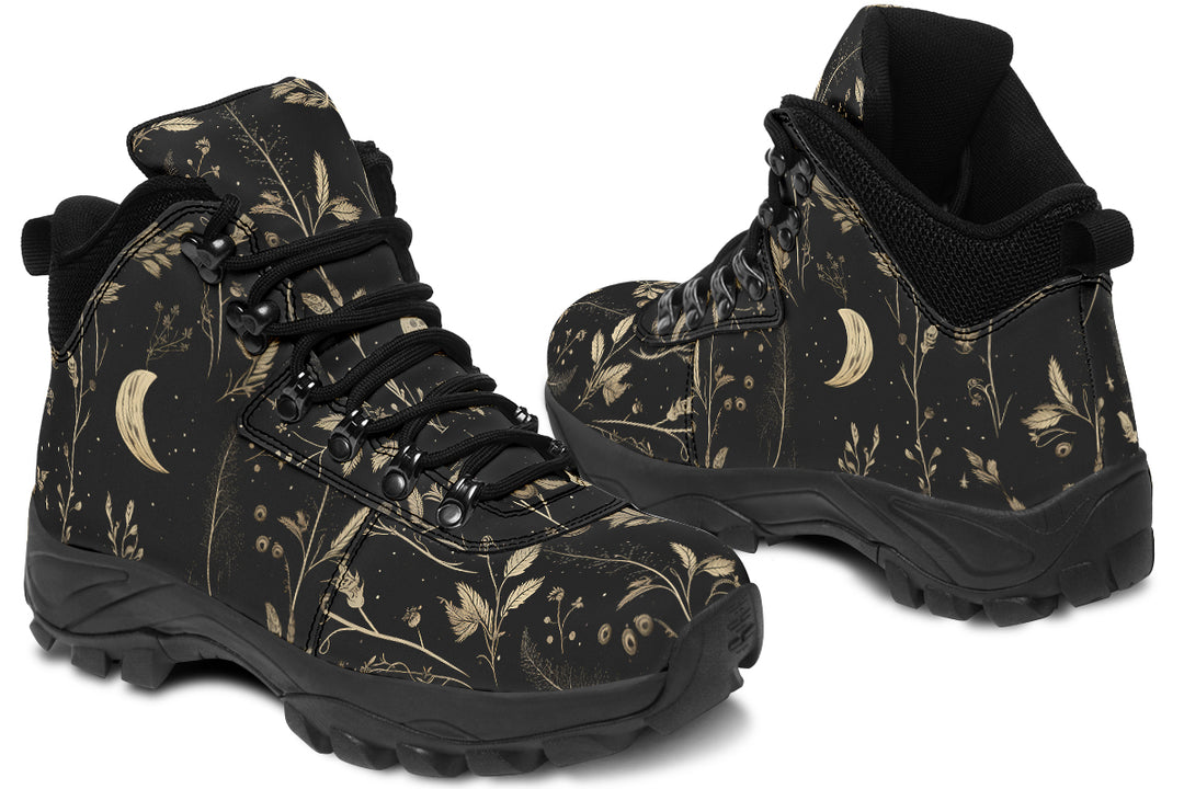 Twilight Garden Outdoor Boots - Water Resistant Vegan Leather Trekking Shoes with Durable Soles