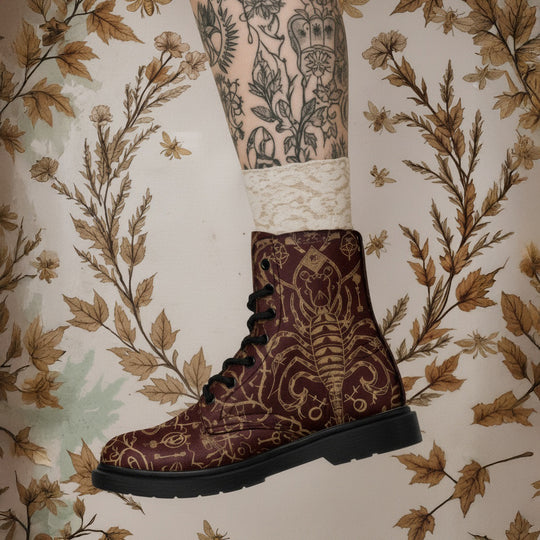 Oxblood Scorpion Sigil Boots