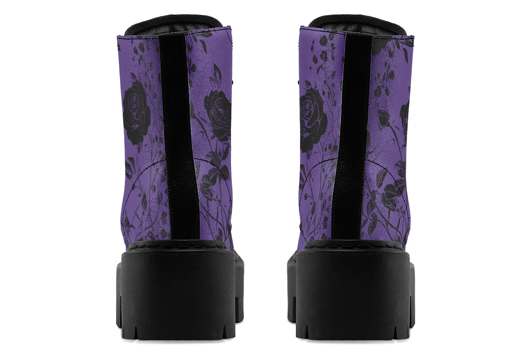 Amethyst Rose Romance Platform Boots