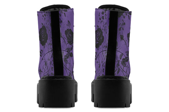 Amethyst Rose Romance Platform Boots
