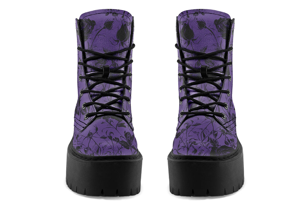 Amethyst Rose Romance Platform Boots