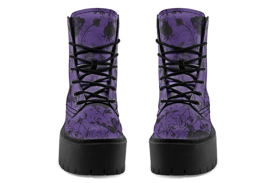 Amethyst Rose Romance Platform Boots