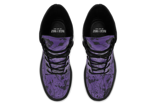 Amethyst Rose Romance Platform Boots