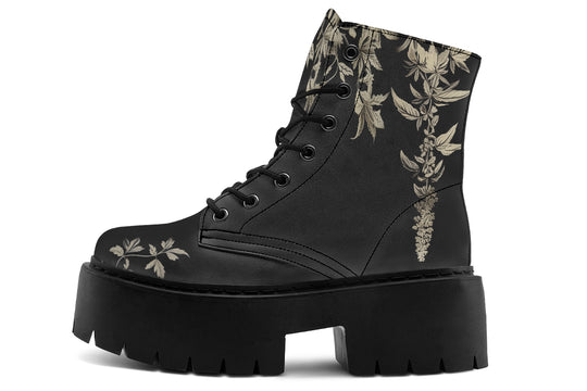 Black Night Ivy Platform Boots