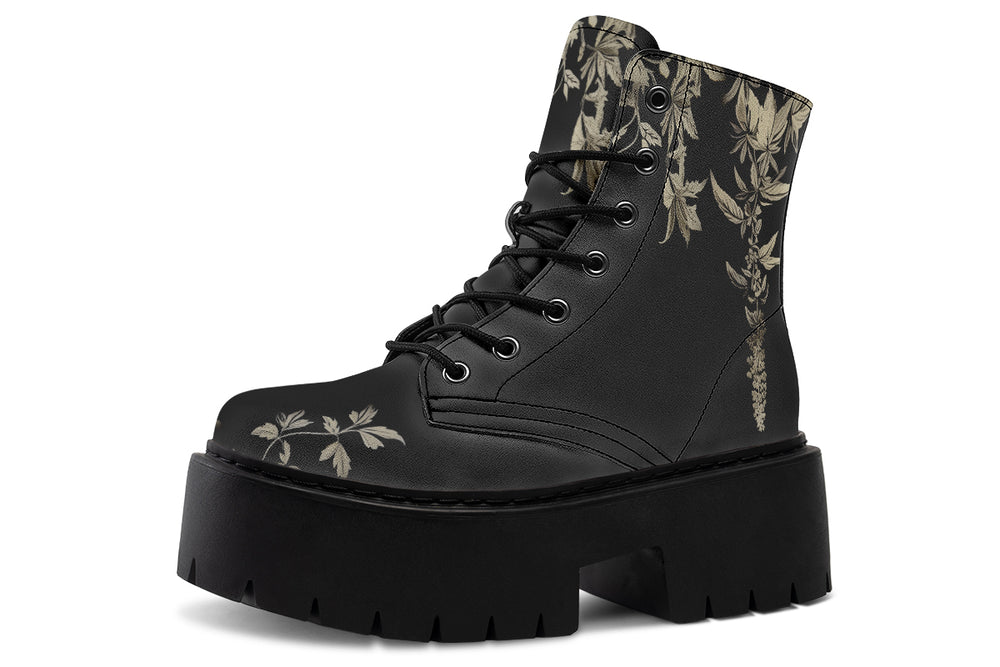 Black Night Ivy Platform Boots