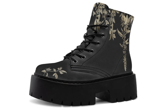 Black Night Ivy Platform Boots