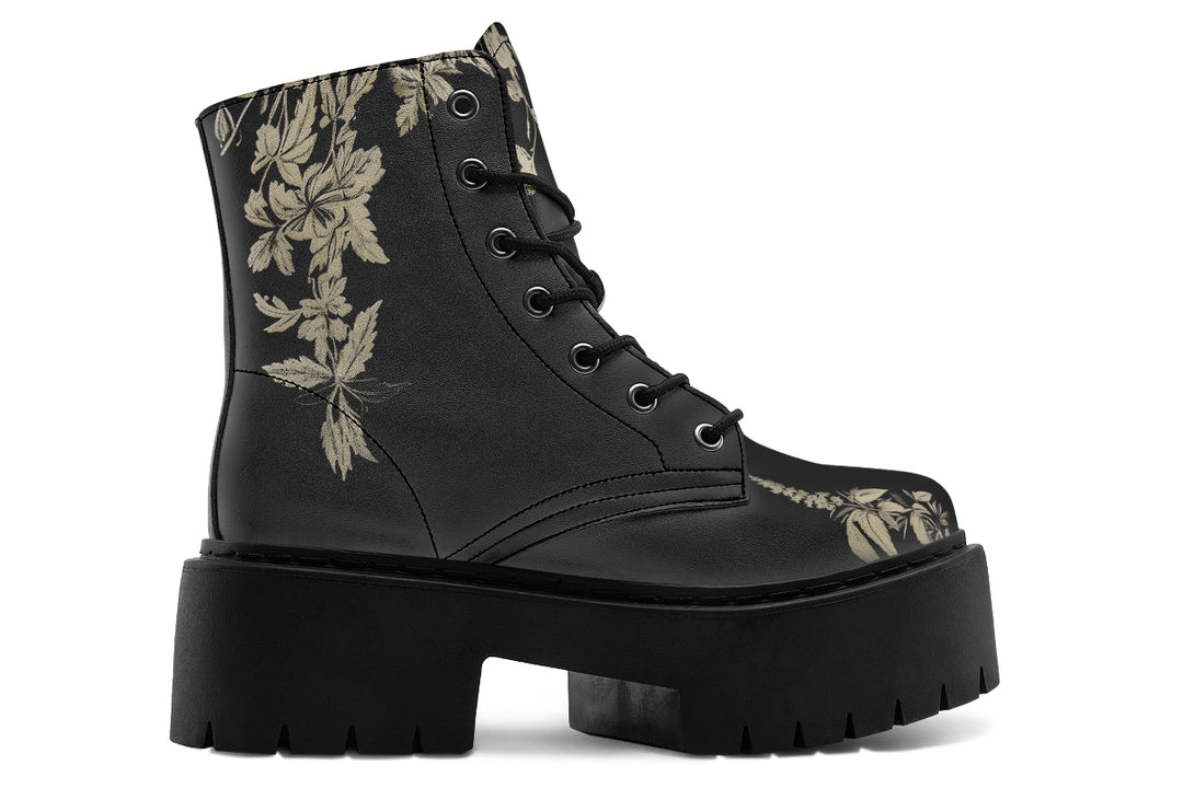 Black Night Ivy Platform Boots