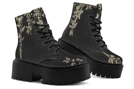 Black Night Ivy Platform Boots