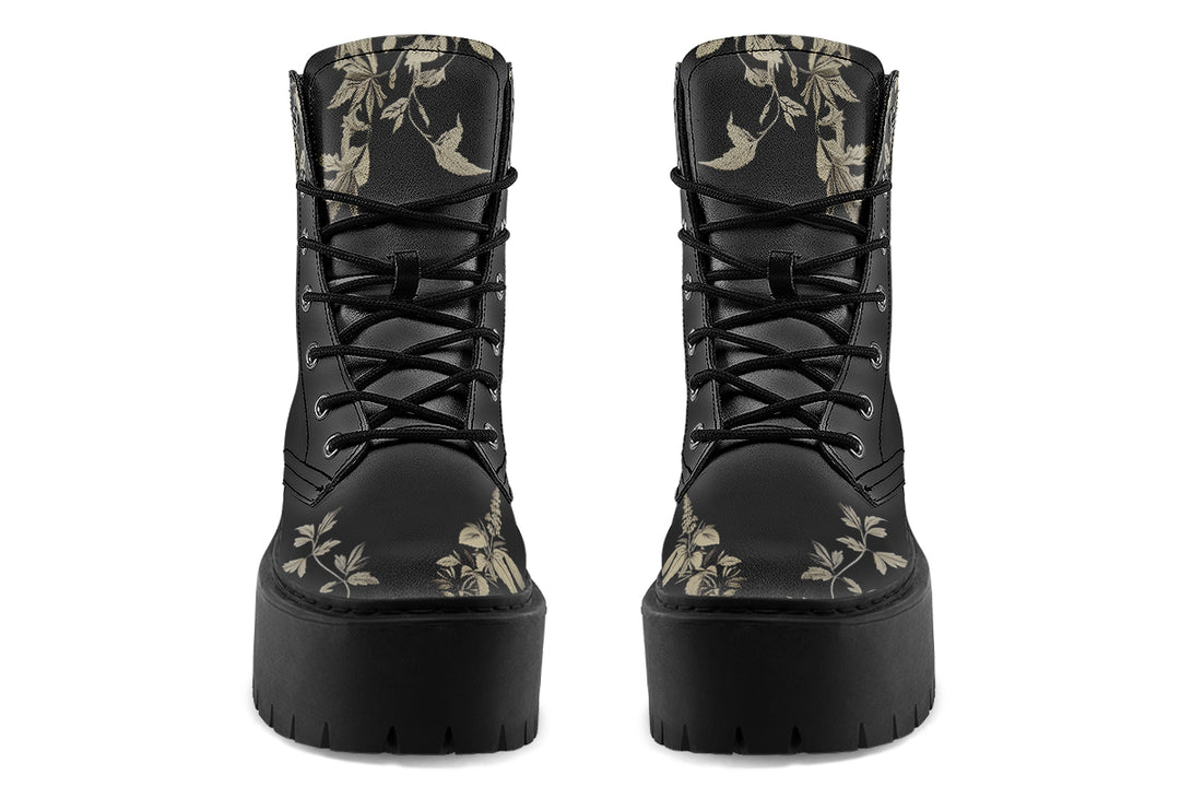Black Night Ivy Platform Boots