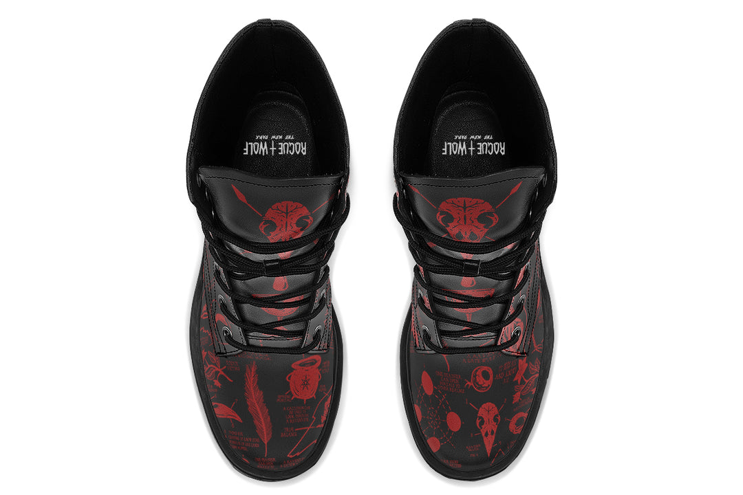 Blood Raven Study Platform Boots