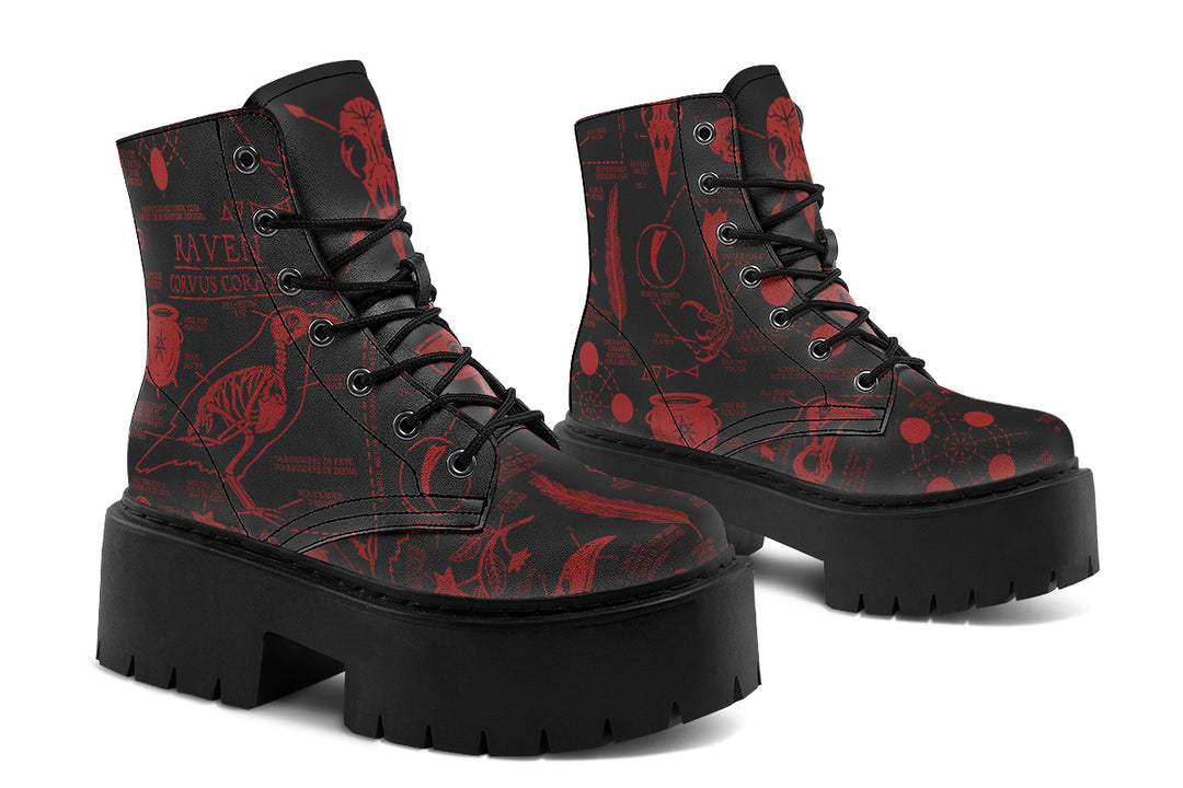 Blood Raven Study Platform Boots