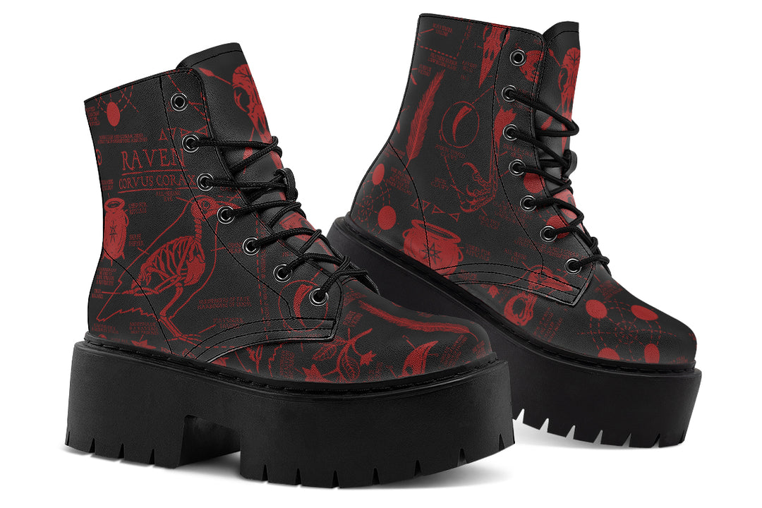 Blood Raven Study Platform Boots