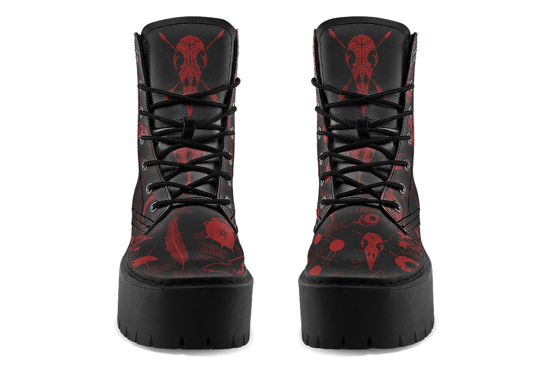 Blood Raven Study Platform Boots