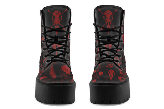 Blood Raven Study Platform Boots