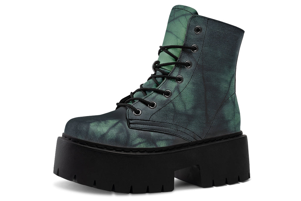 Emerald Fog Platform Boots