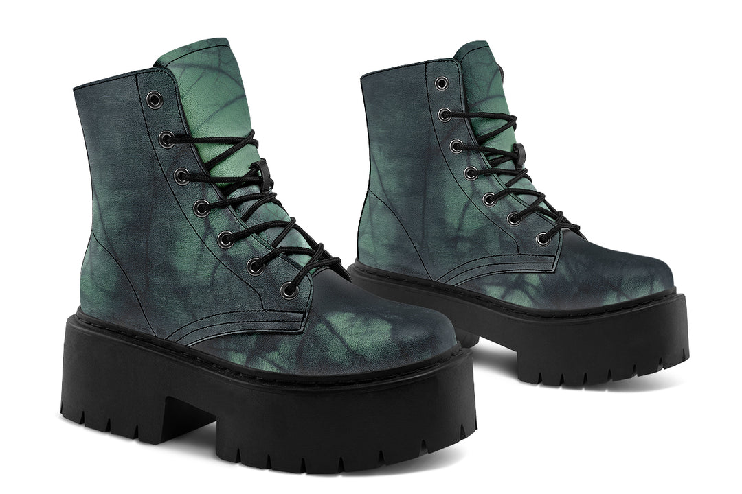 Emerald Fog Platform Boots