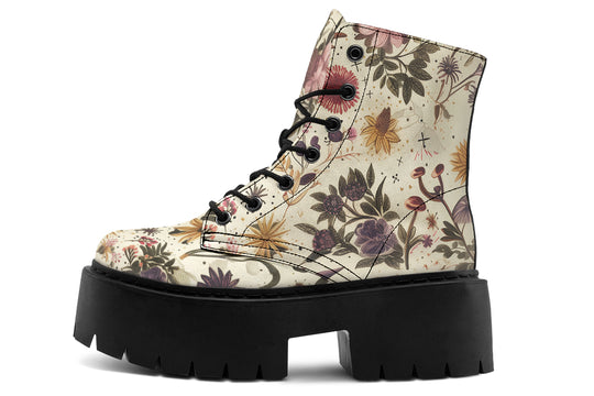 Enchanted Blossoms Platform Boots