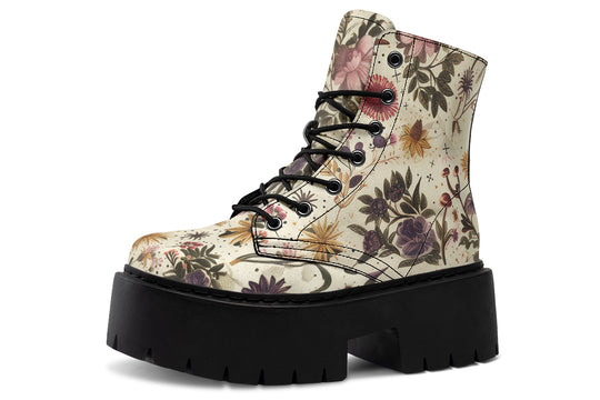 Enchanted Blossoms Platform Boots