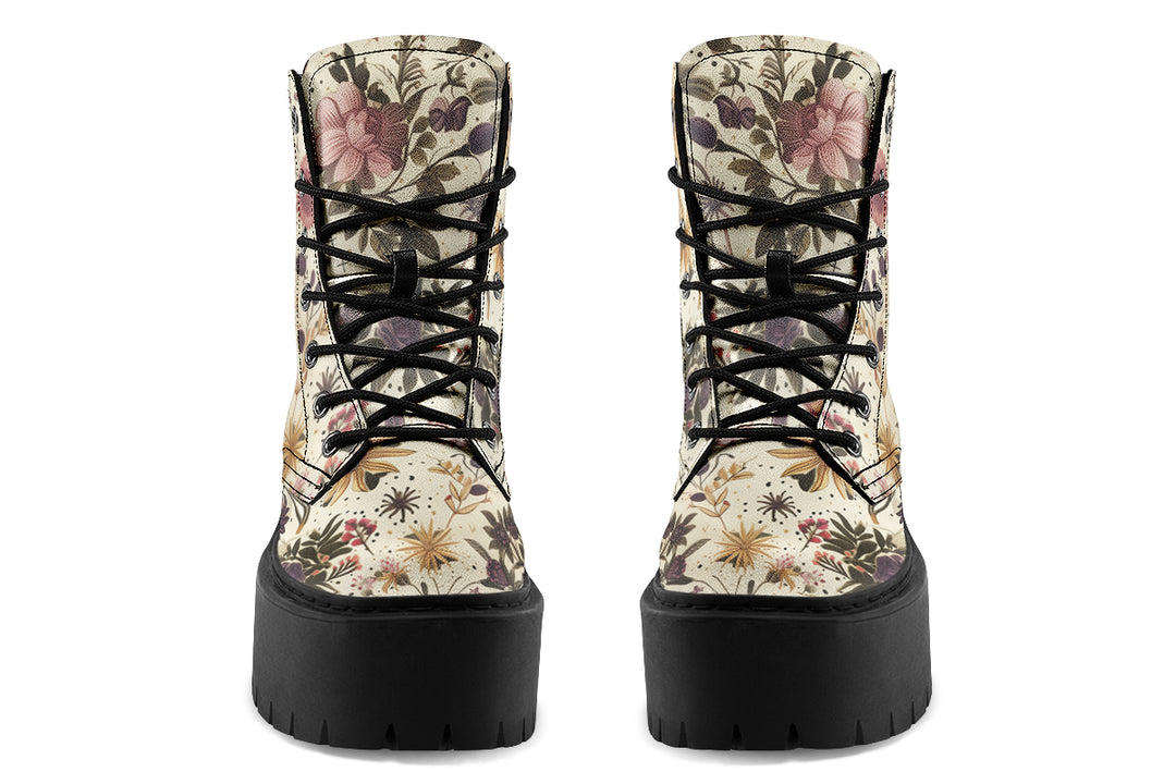 Enchanted Blossoms Platform Boots