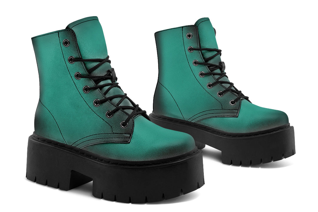 Enchanted Emerald Platform Boots