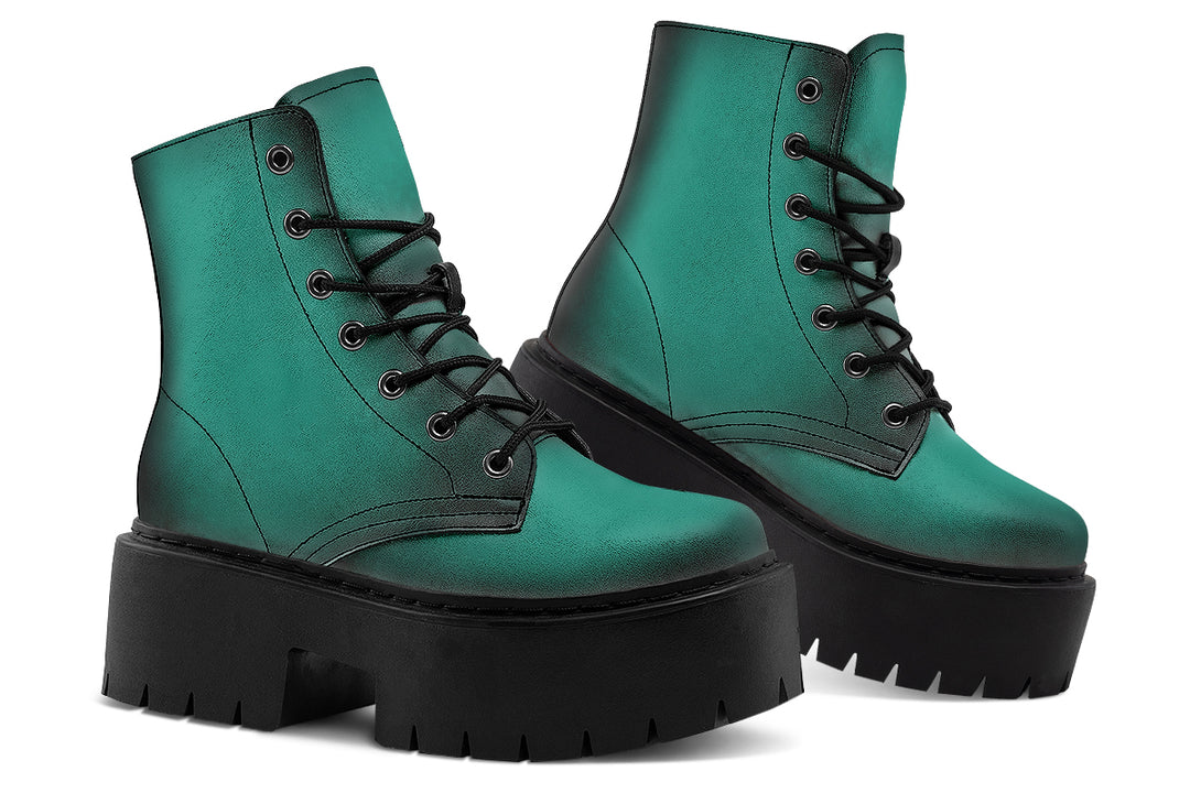 Enchanted Emerald Platform Boots