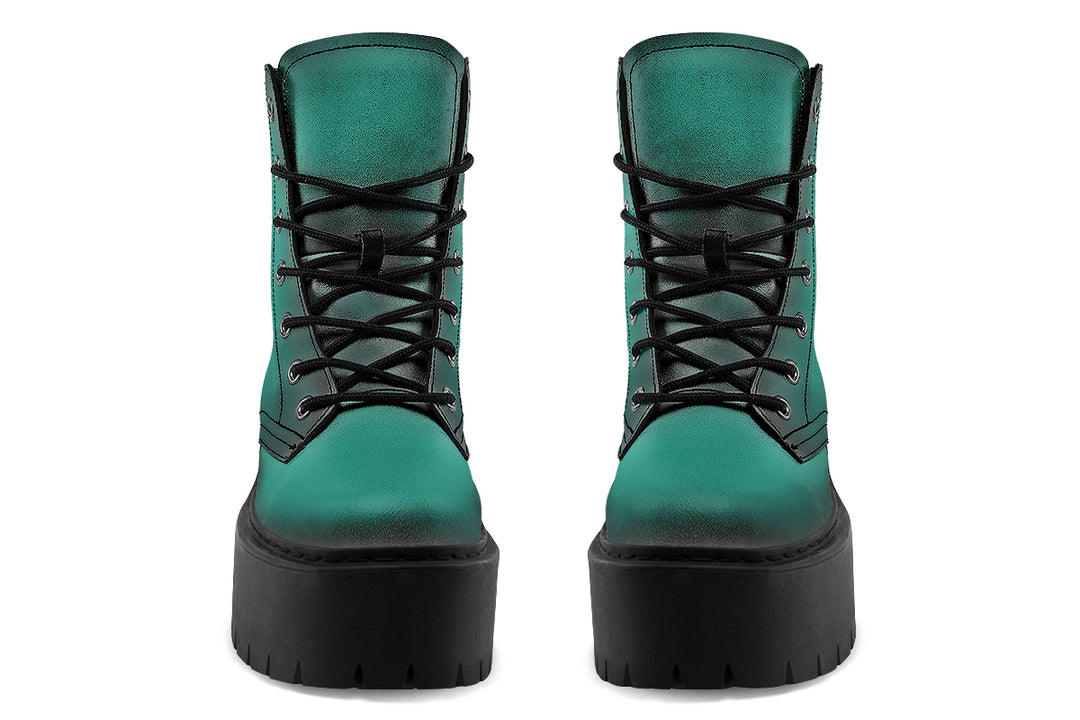 Enchanted Emerald Platform Boots