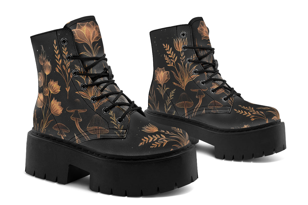 Folium Obscura Platform Boots