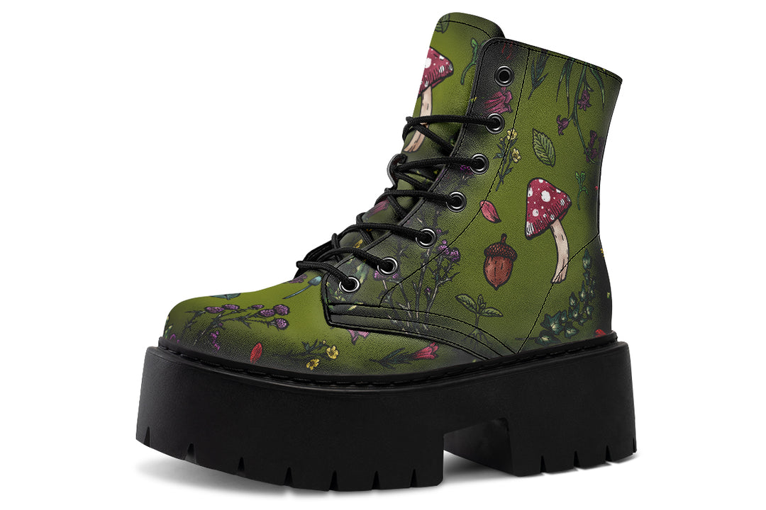 Green Herbology Platform Boots