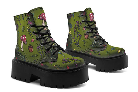 Green Herbology Platform Boots