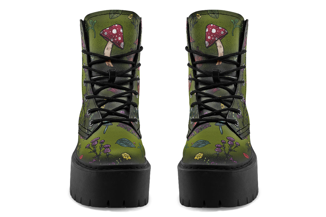 Green Herbology Platform Boots
