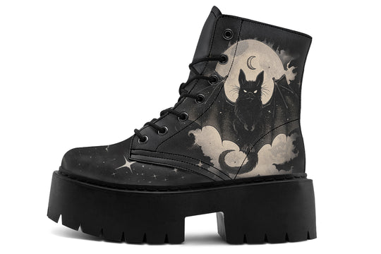 Moonlit Bat Platform Boots