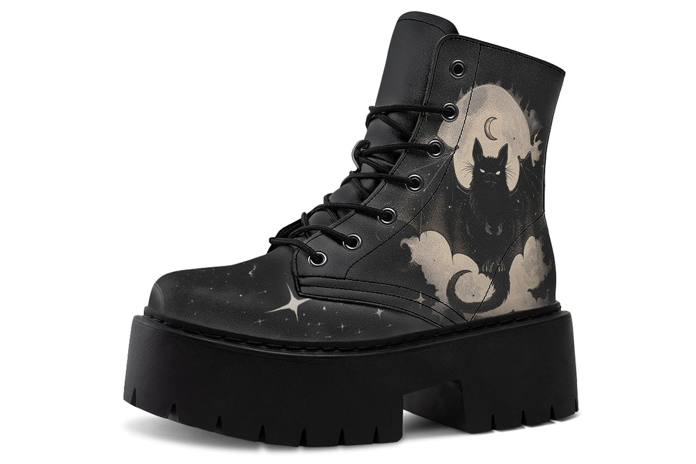 Moonlit Bat Platform Boots