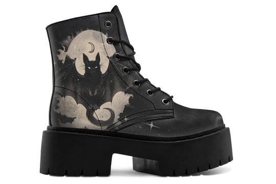 Moonlit Bat Platform Boots