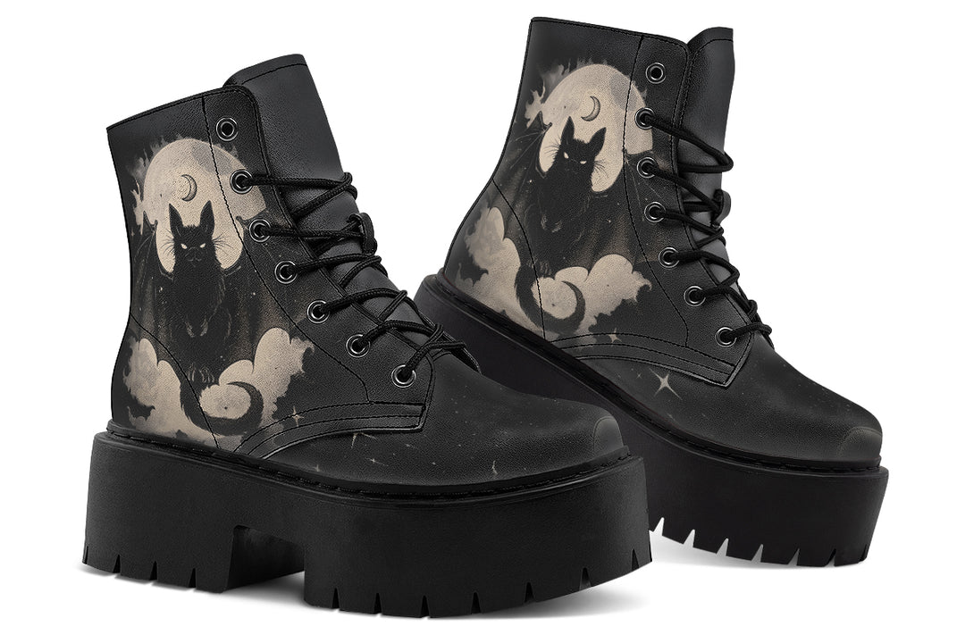 Moonlit Bat Platform Boots