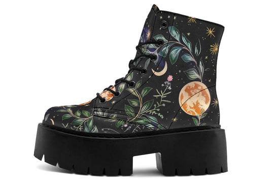 Night Blossom Platform Boots