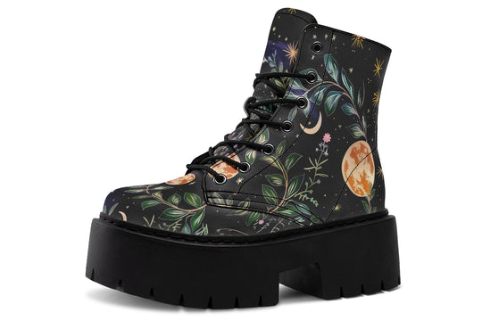 Night Blossom Platform Boots