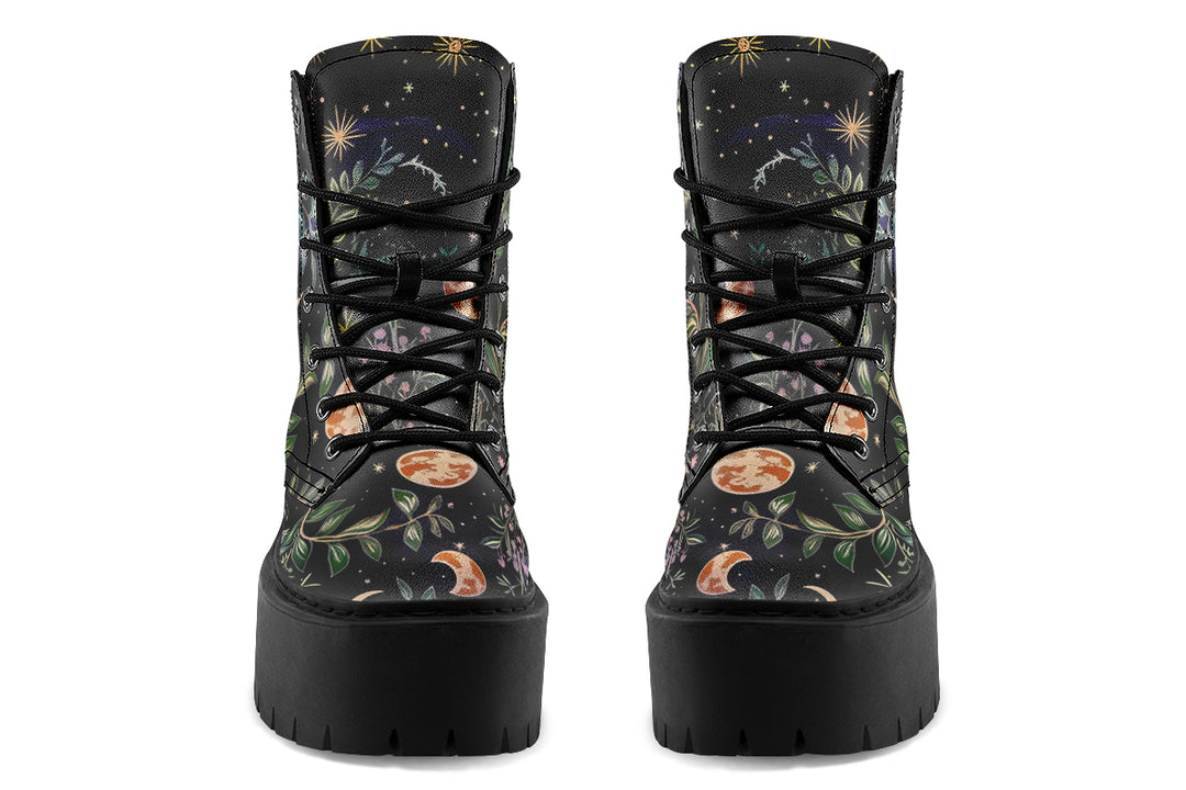 Night Blossom Platform Boots