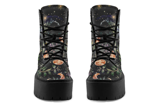 Night Blossom Platform Boots